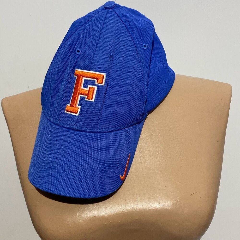 Nike Team Florida Gators Hat Blue Orange F Logo Albert Alligator‎ S/M Cap
